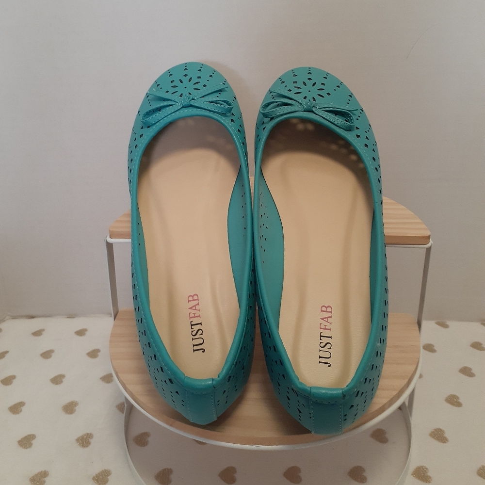 🔥3/$70 🎉S-HP🎉 *NWOT* JustFab "Dot" Women's Shoes - Picture 5 of 7